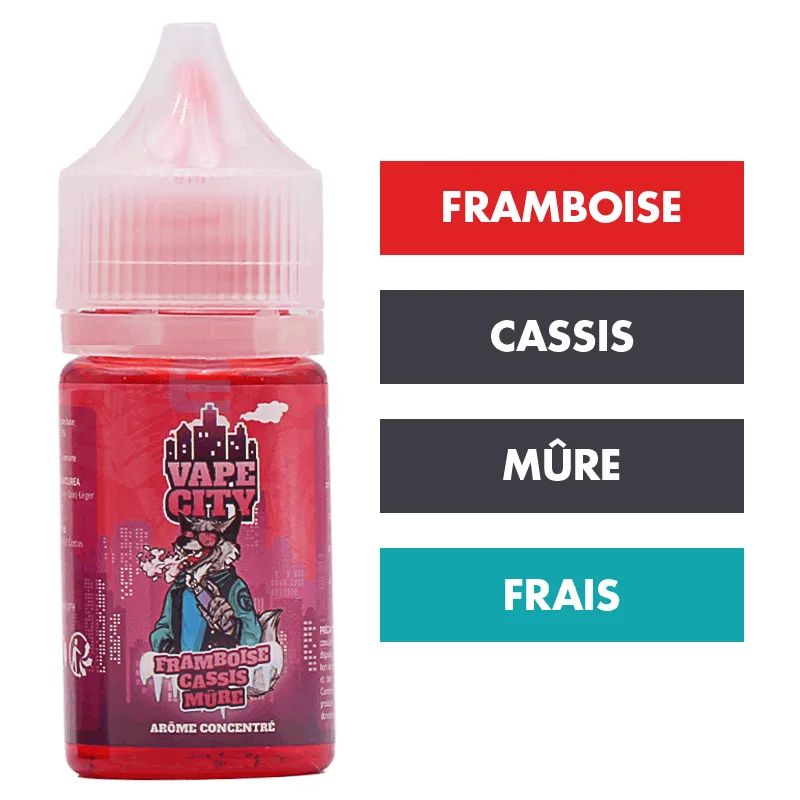 Concentré Framboise Cassis Mûre 30 mL - Vape City — Vape City - Arômes DIY