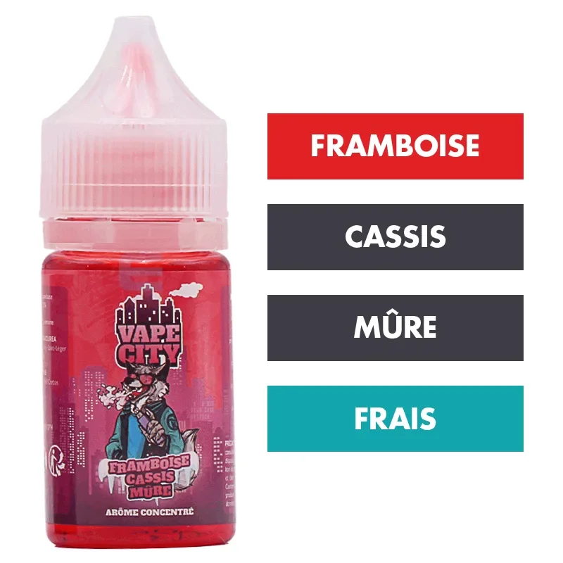 Concentré Framboise Cassis Mûre 30 mL - Vape City