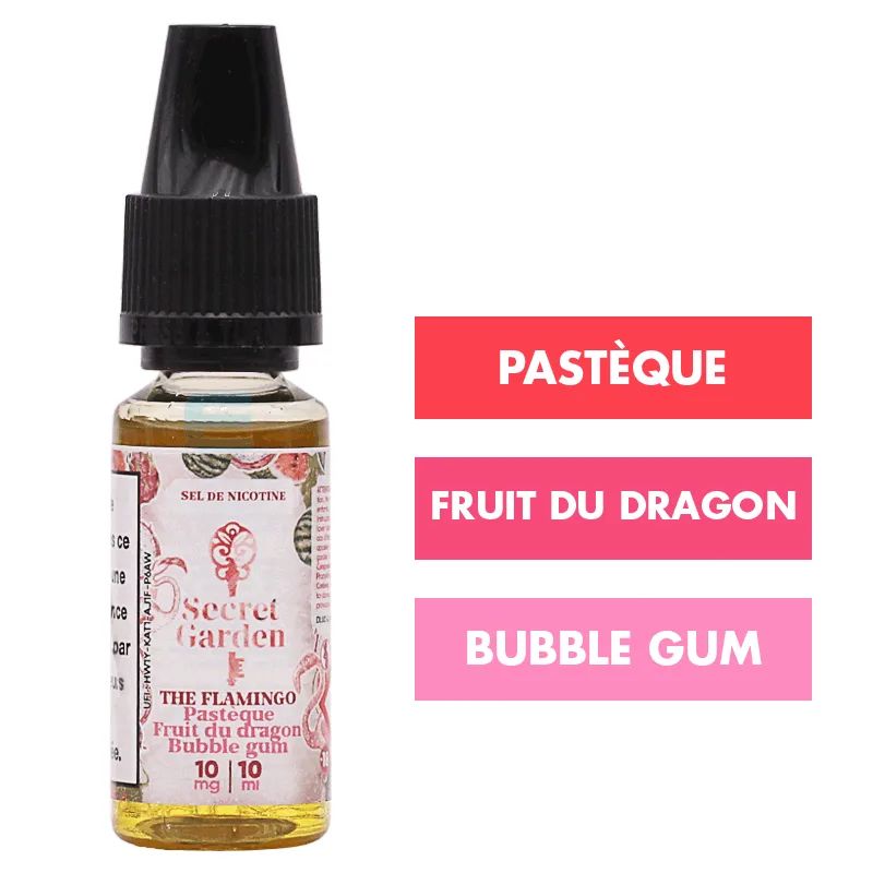 E-liquide The Flamingo sels de nicotine 10 mL - Secret Garden