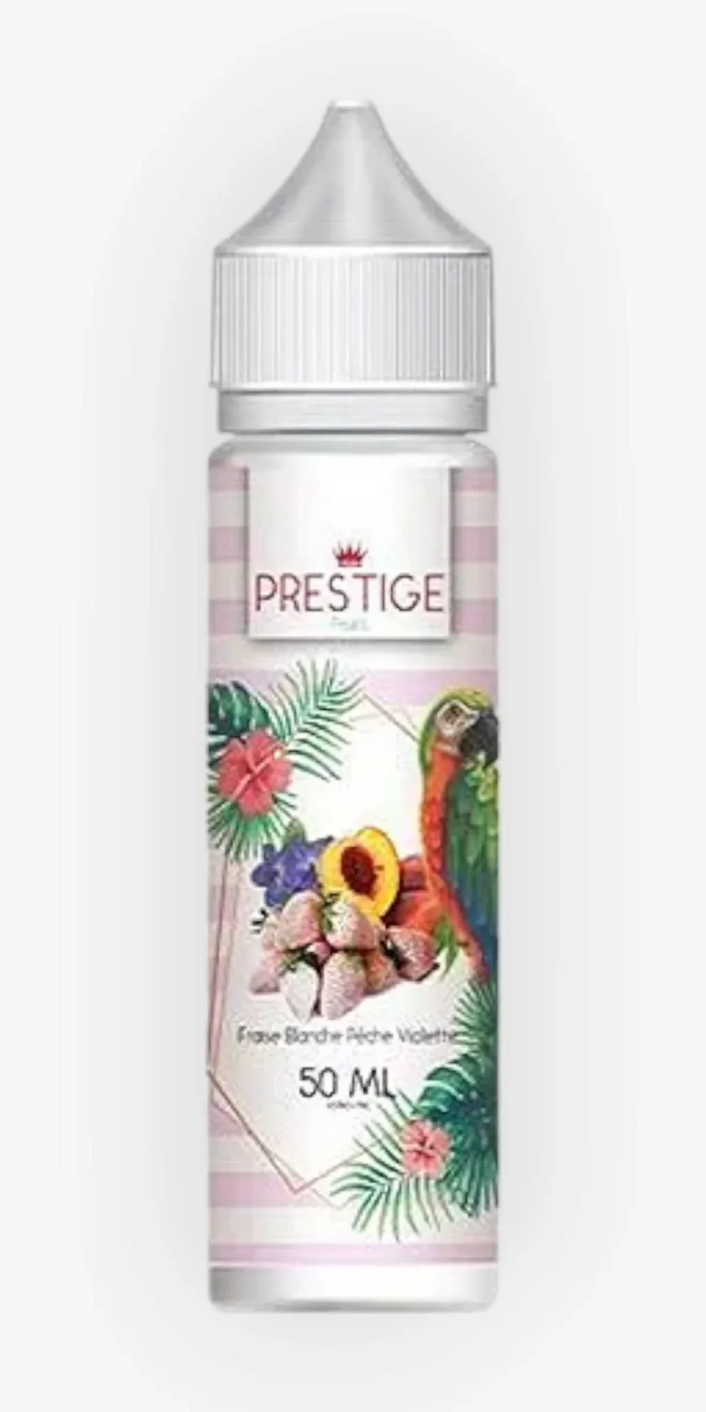E-liquide Fraise Blanche Pêche Violette 50 mL - Fruits Prestige