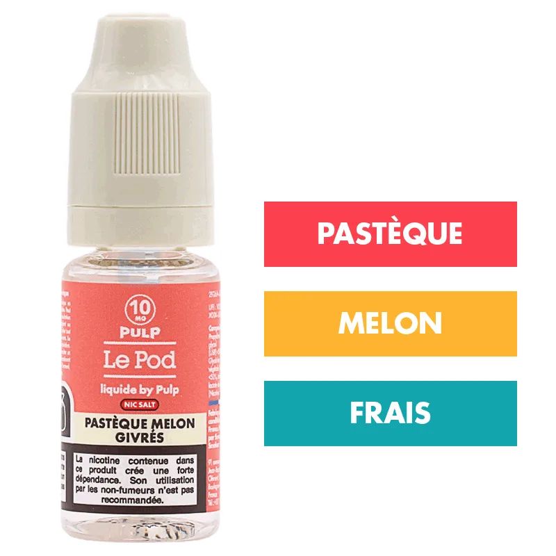 E-liquide Pastèque Melon Givrés 10 mL - Pulp Le Pod — Pulp - Le Pod