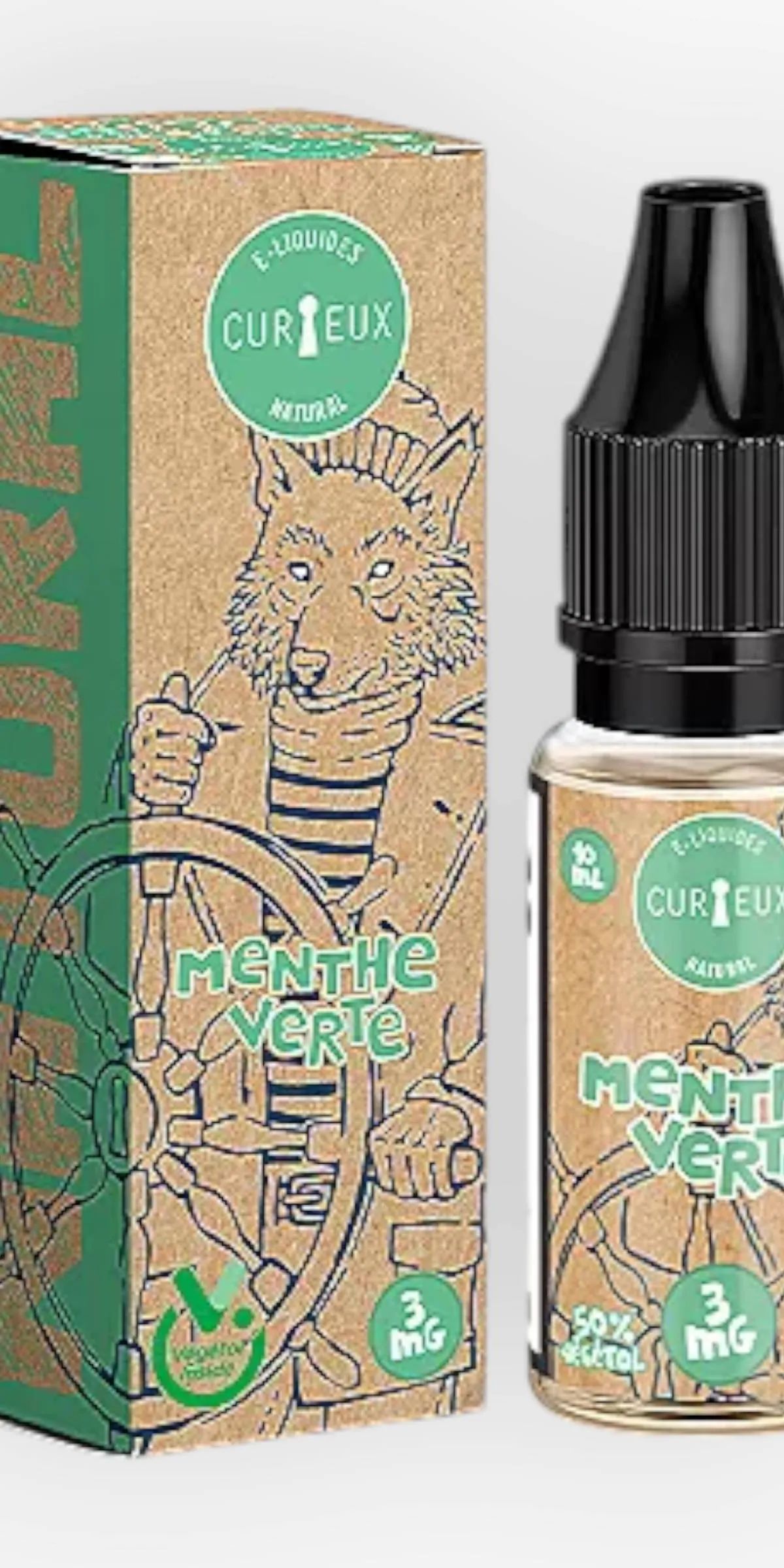 E-liquide Menthe Verte 10 mL - Natural Curieux — Curieux - Edition Natural