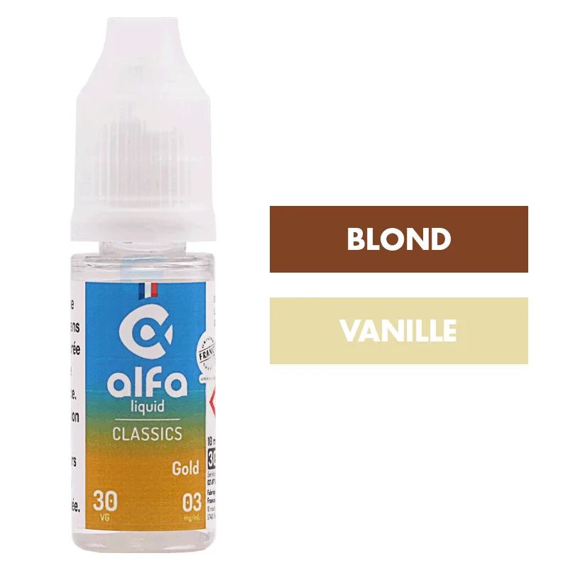 E-liquide Gold (30 VG) 10 mL - Alfaliquid — Alfaliquid - 30VG