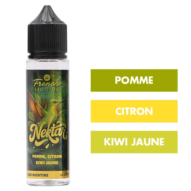 E-liquide Pomme Citron Kiwi Jaune 50 mL - Nektar (Le French Liquide)