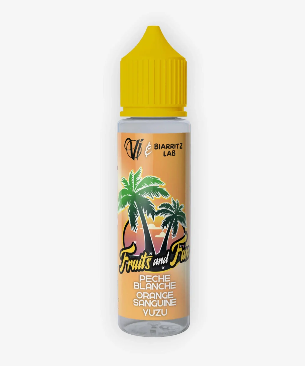 E-liquide Pêche Blanche Orange Sanguine Yuzu 50 mL - Fruits And Sun Biarritz Lab