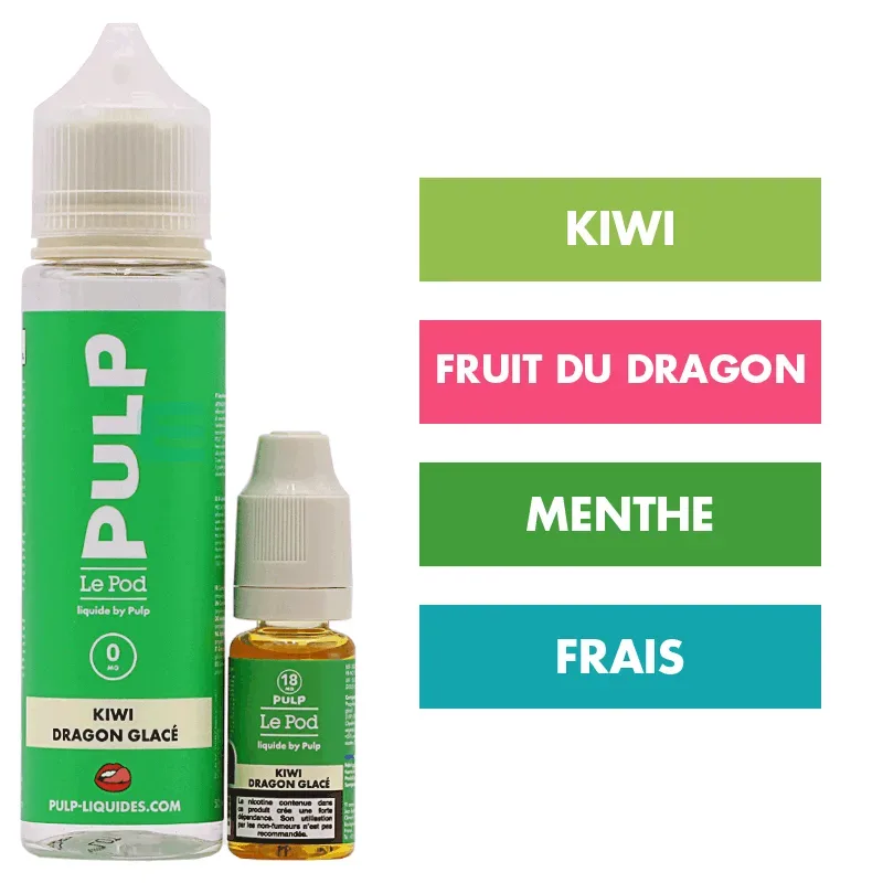 E-liquide Kiwi Dragon Glacé 60 mL - Pulp Le Pod