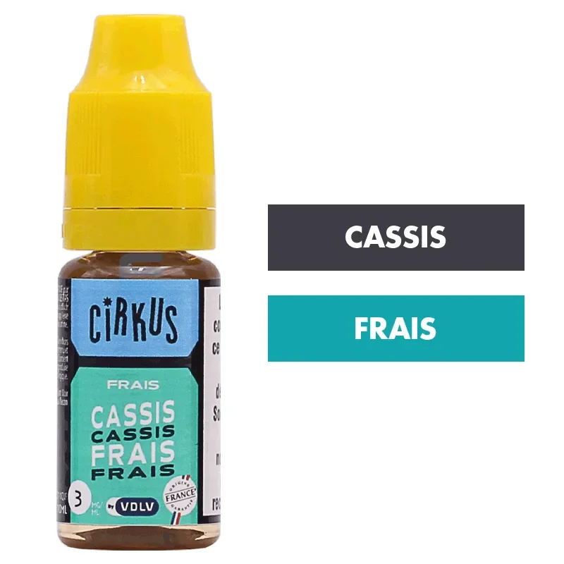 E-liquide Cassis Frais 10 mL - CirKus (VDLV)