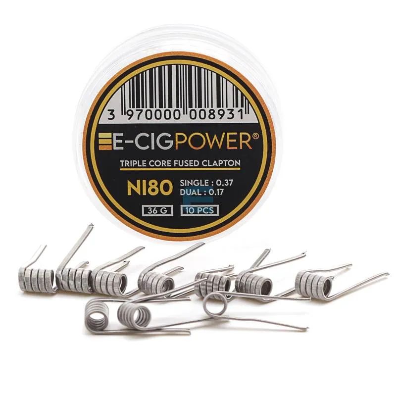 Coil Ni80 Triple Core Fused Clapton (x10) - E-Cig Power — vue 2