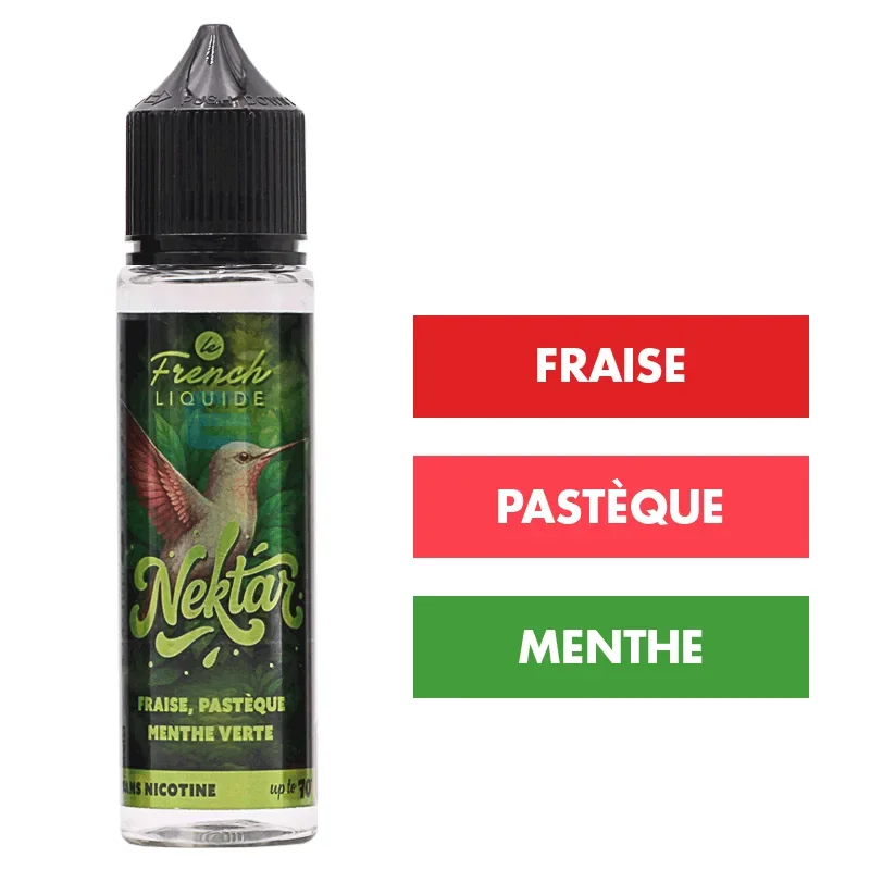 E-liquide Fraise Pastèque Menthe Verte 50 mL - Nektar (Le French Liquide)