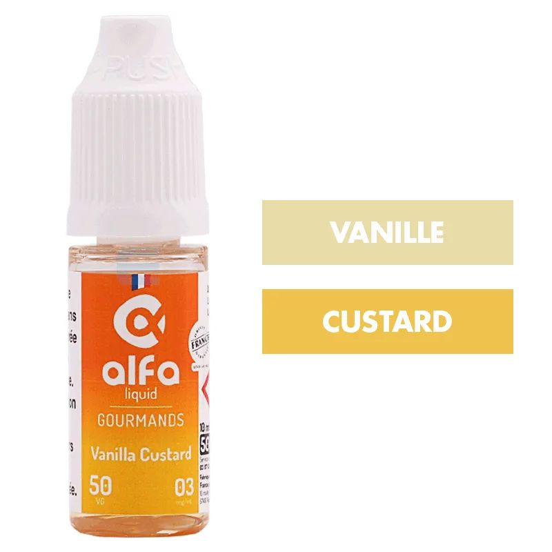 E-liquide Vanilla Custard (50 VG) 10 mL - Alfaliquid — Alfaliquid - 50VG