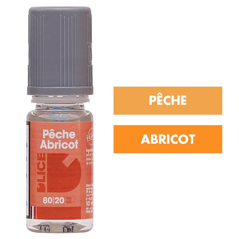 E-liquide Pêche Abricot 10 mL - Dlice — D'lice