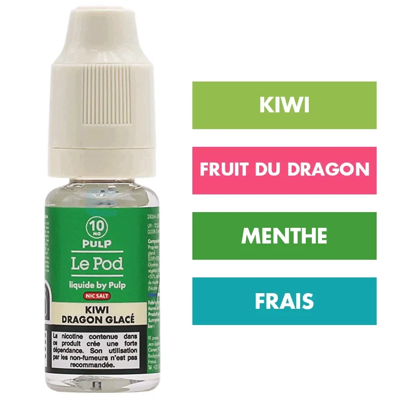 E-liquide Kiwi Dragon Glacé 10 mL - Pulp Le Pod