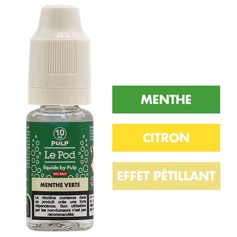 E-liquide Menthe Verte Fizz 10 mL - Pulp Le Pod — Pulp - Le Pod Fizz