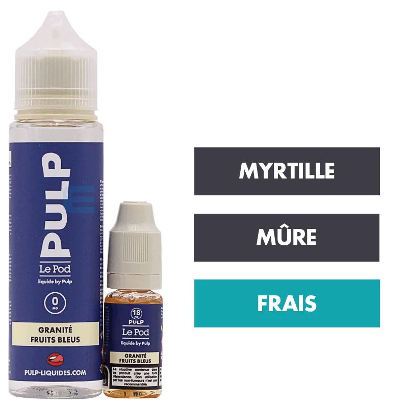 E-liquide Granité Fruits Bleus 60 mL - Pulp Le Pod — Pulp - Le Pod