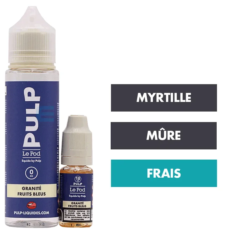 E-liquide Granité Fruits Bleus 60 mL - Pulp Le Pod