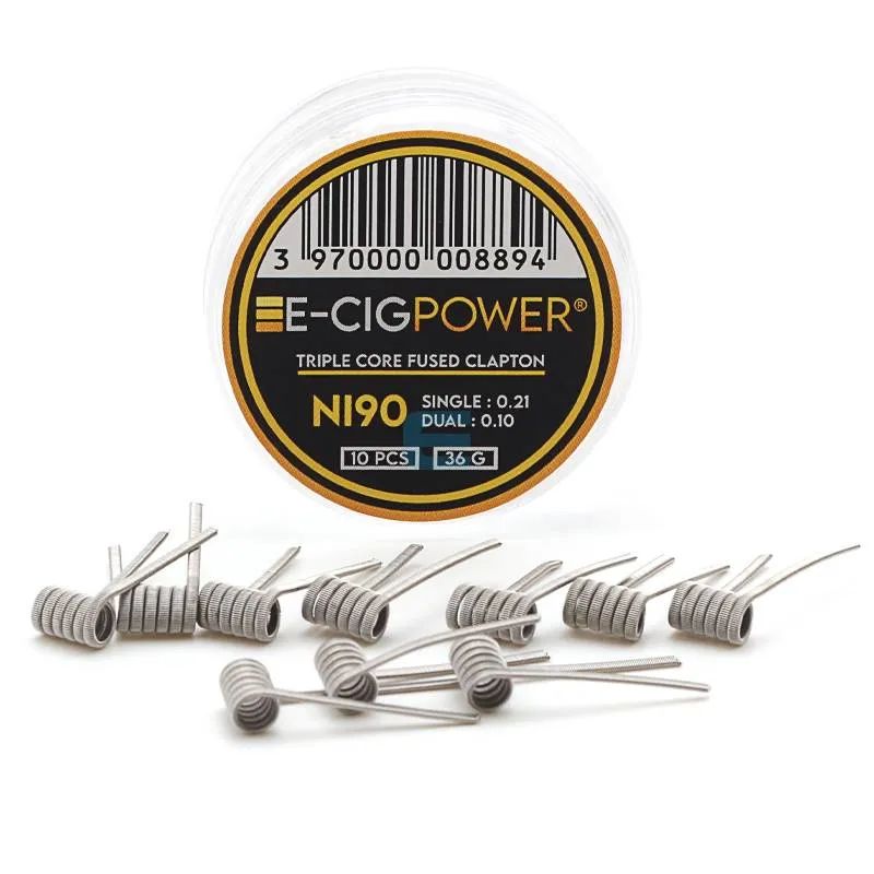 Coil Ni90 Triple Core Fused Clapton (x10) - E-Cig Power — vue 2