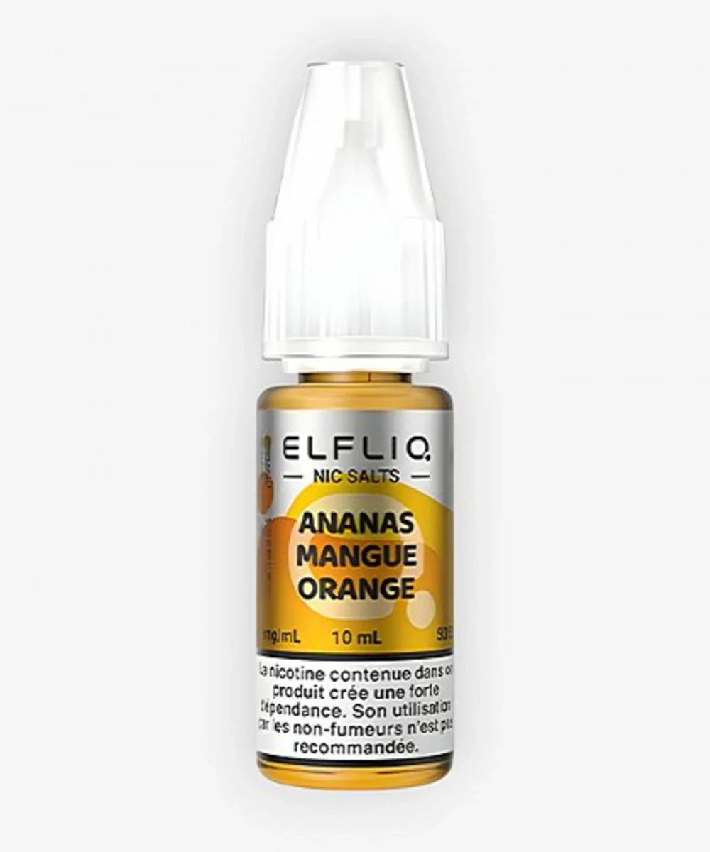 E-liquide Ananas Mangue Orange Nic Salt 10 mL - Elfliq ElfBar
