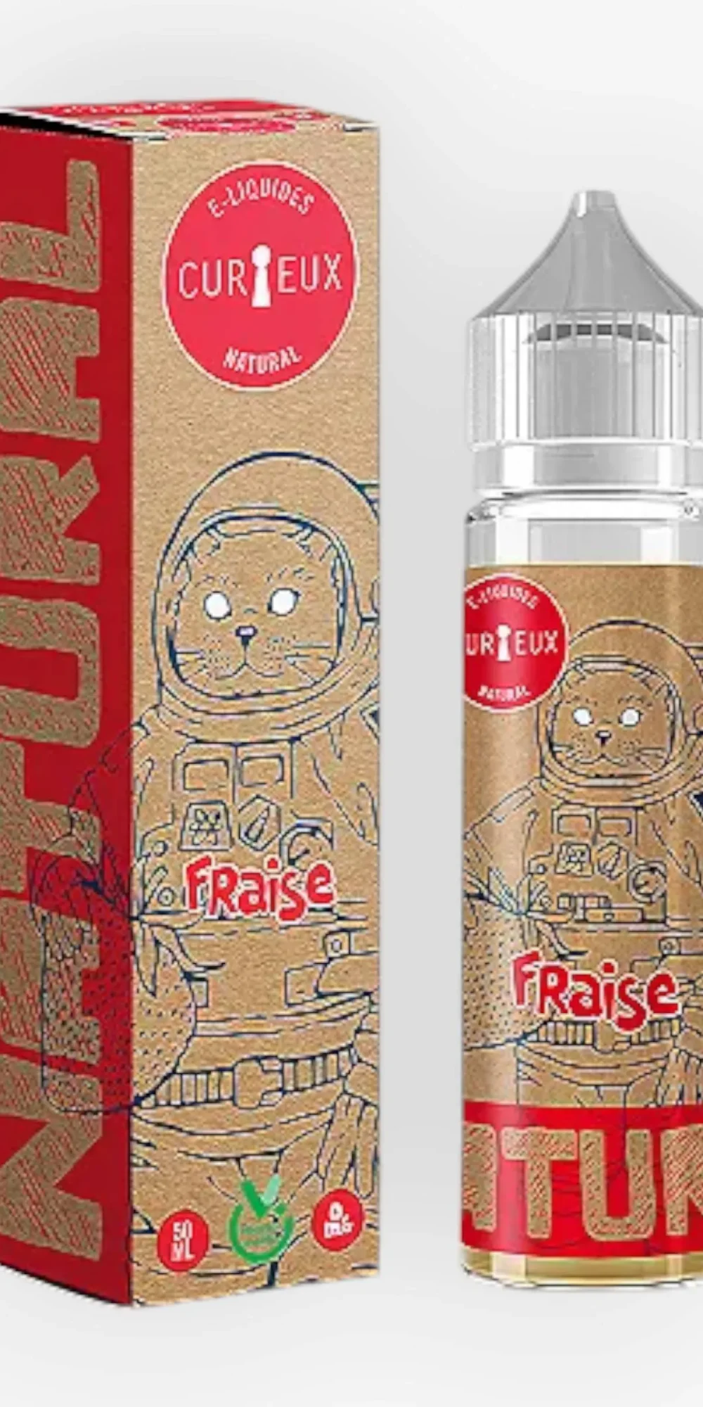 E-liquide Fraise 50 mL - Natural Curieux