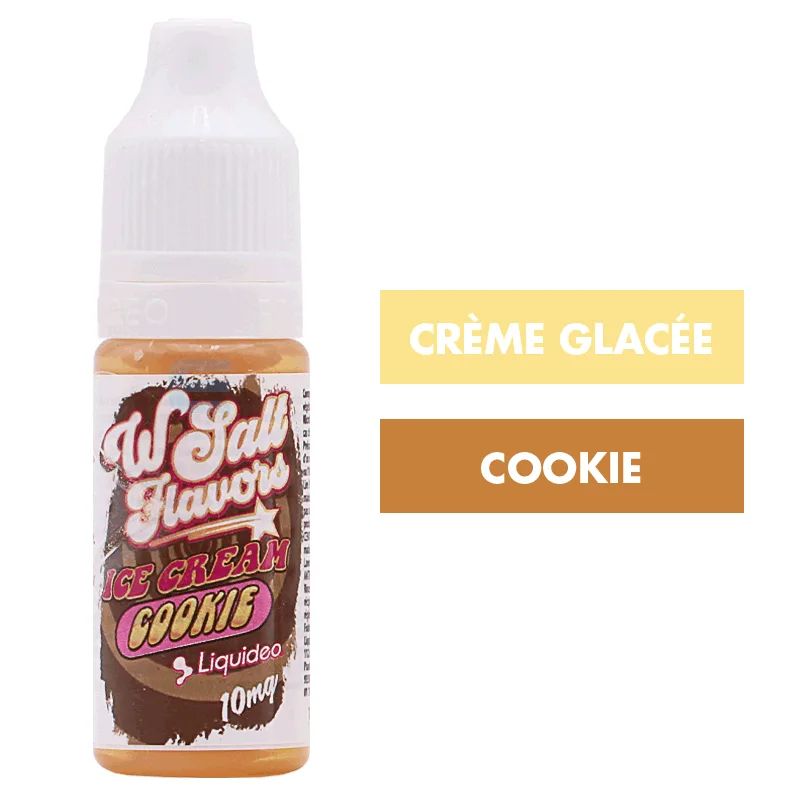 E-liquide Ice Cream Cookie 10 mL - Wsalt (Liquideo) — Liquideo - Wsalt