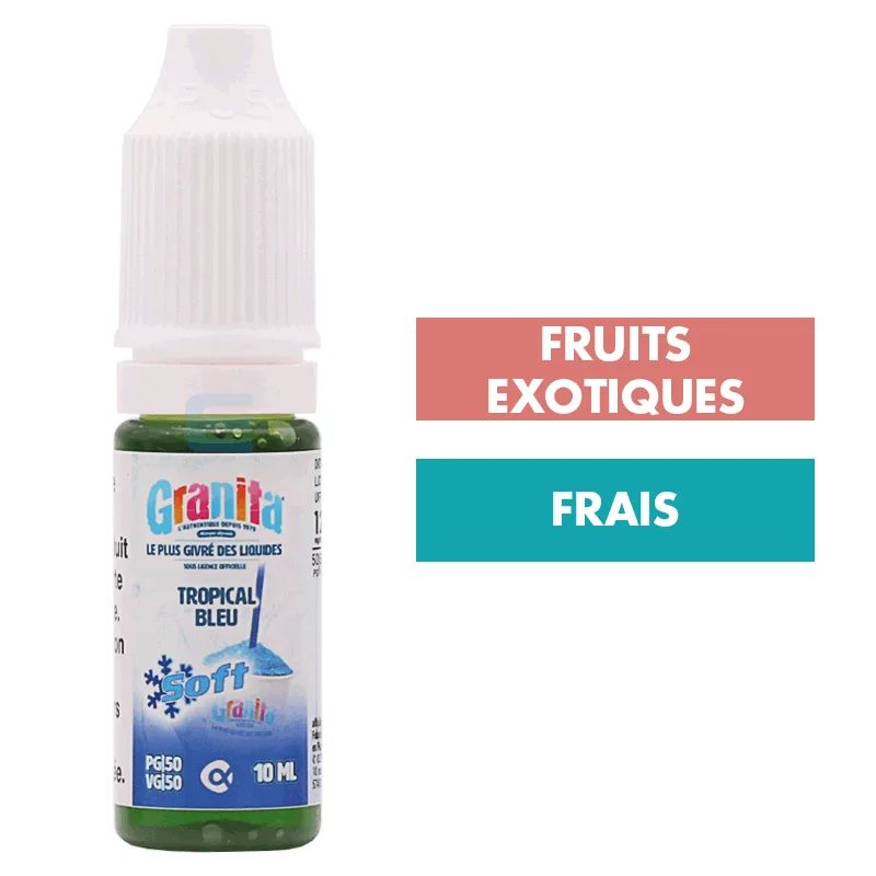 E-liquide Tropical Bleu Soft 10 mL - Granita — Alfaliquid - Granita