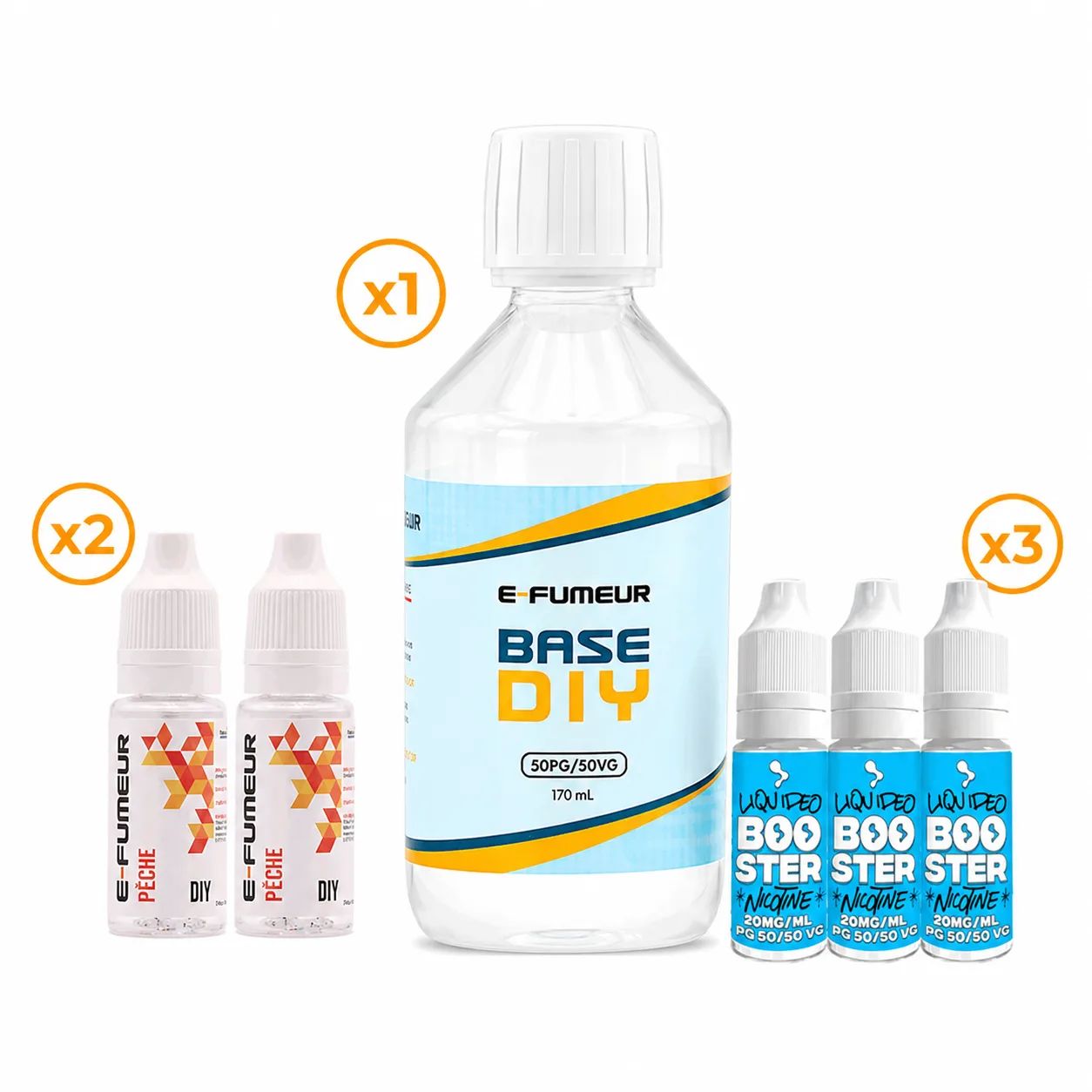 Pack DIY Pêche 220 mL - E-FUMEUR — E-Fumeur - Arômes DIY