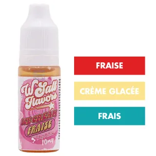 E-liquide Ice Cream Fraise 10 mL - Wsalt (Liquideo) — Liquideo - Wsalt
