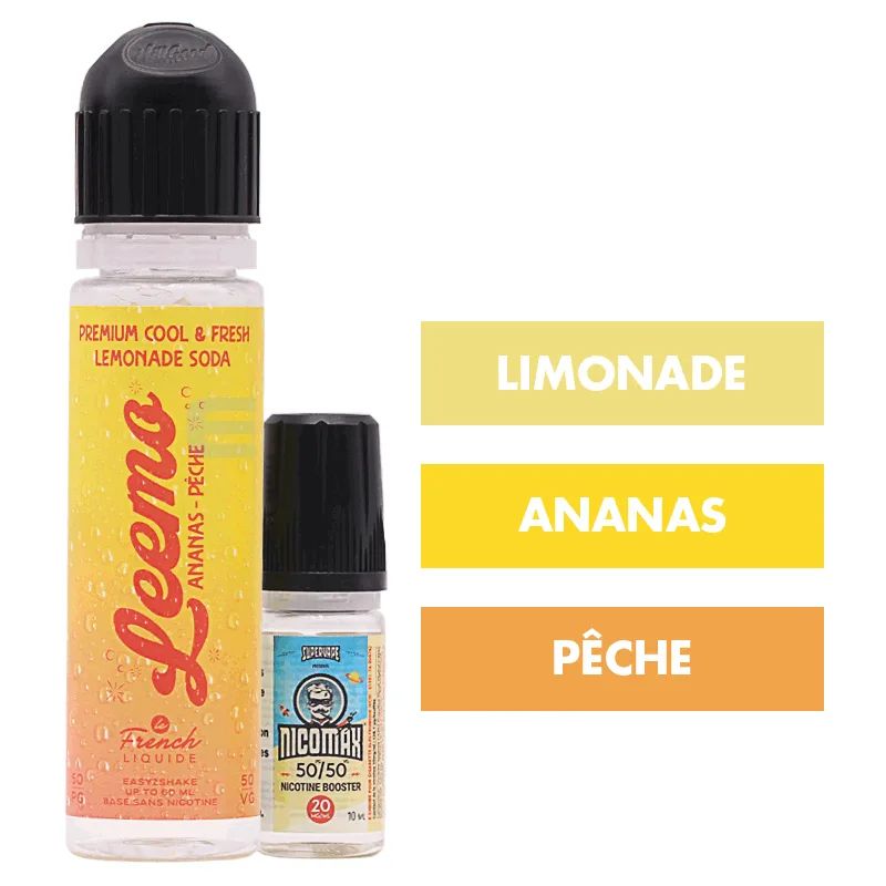 E-liquide Ananas Pêche 60 mL - Leemo (Le French Liquide) — Le French Liquide - Leemo