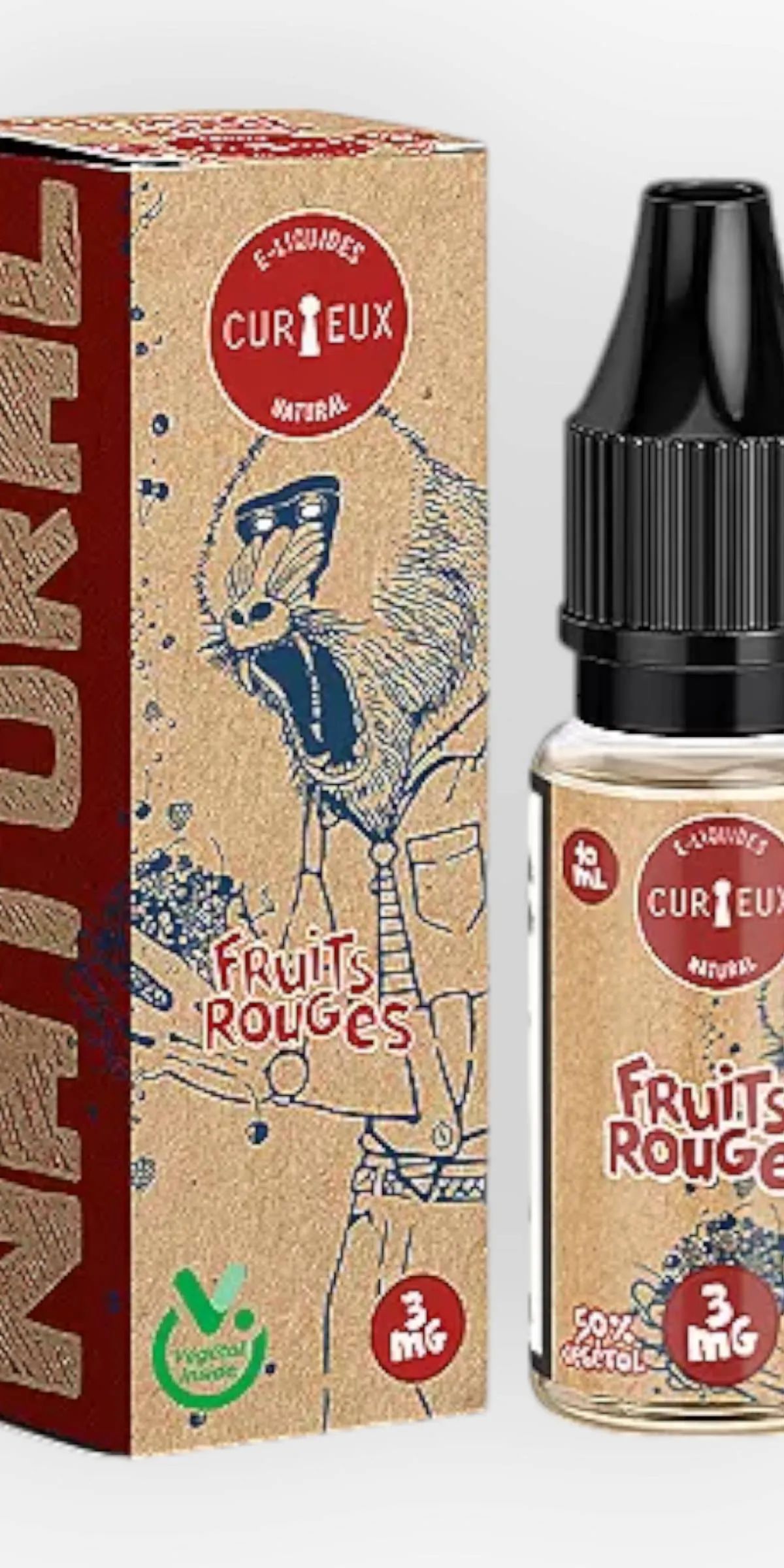 E-liquide Fruits Rouges 10 mL - Natural Curieux — Curieux - Edition Natural
