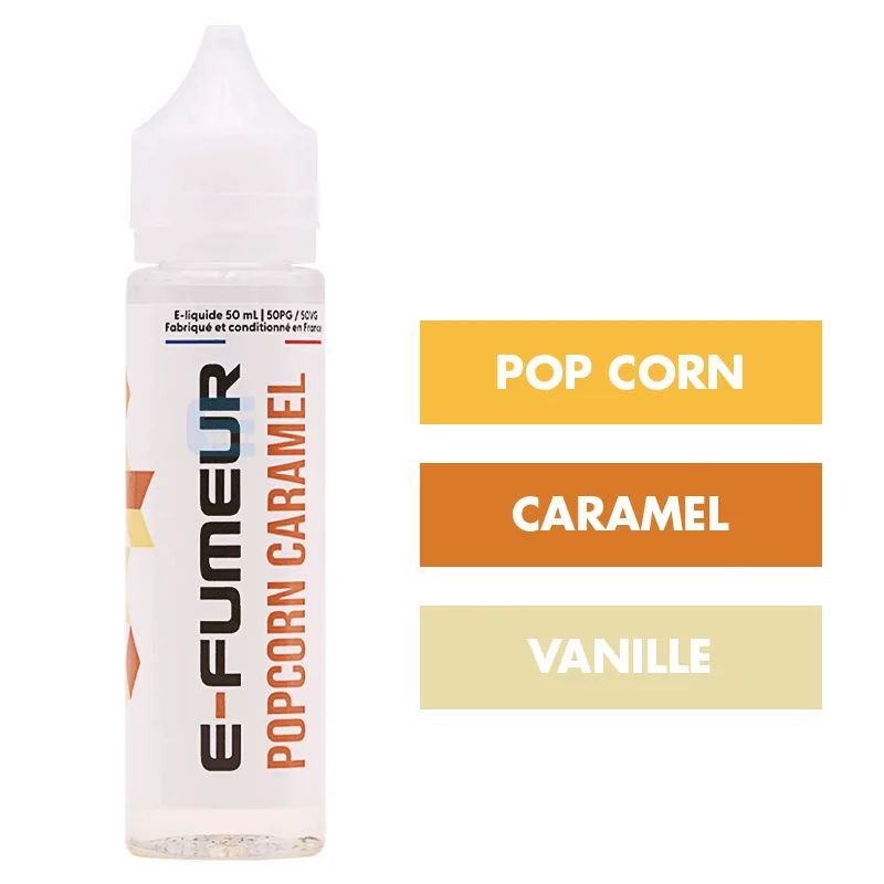E-liquide Popcorn Caramel 50 mL - E-FUMEUR — E-Fumeur - E-liquides