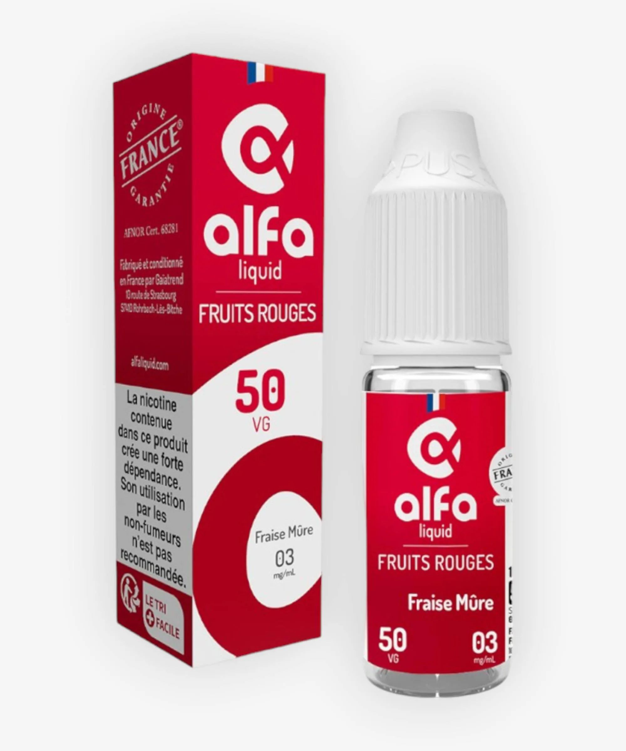 E-liquide Fraise Mûre (50 VG) 10 mL - Alfaliquid — Alfaliquid - 50VG