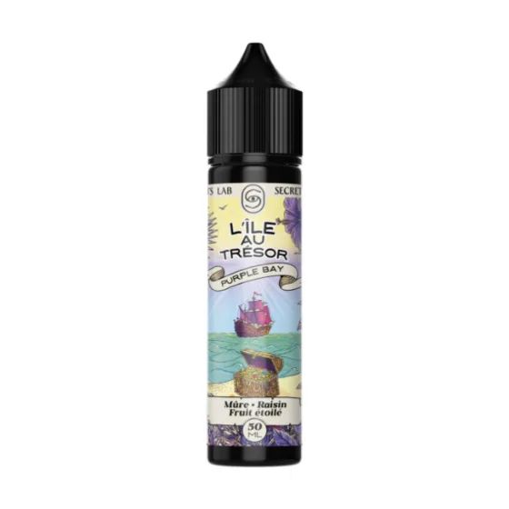 E-liquide Purple Bay 50 mL - L'Ile au Trésor — Secret's Lab - L'ile au tresor