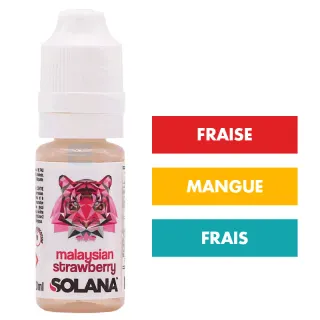 E-liquide Malaysian Strawberry 10 mL - Solana
