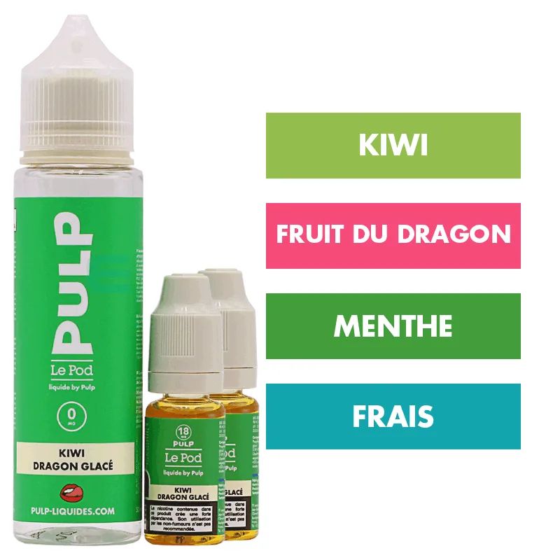 E-liquide Kiwi Dragon Glacé 60 mL - Pulp Le Pod — vue 2