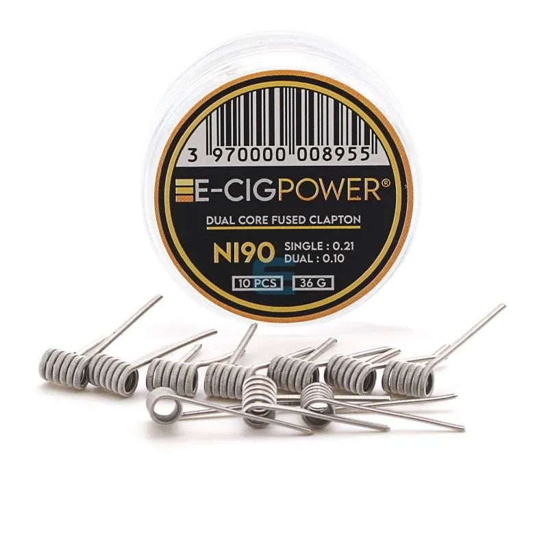 Coil Ni90 Dual Core Fused Clapton (x10) - E-Cig Power — vue 2