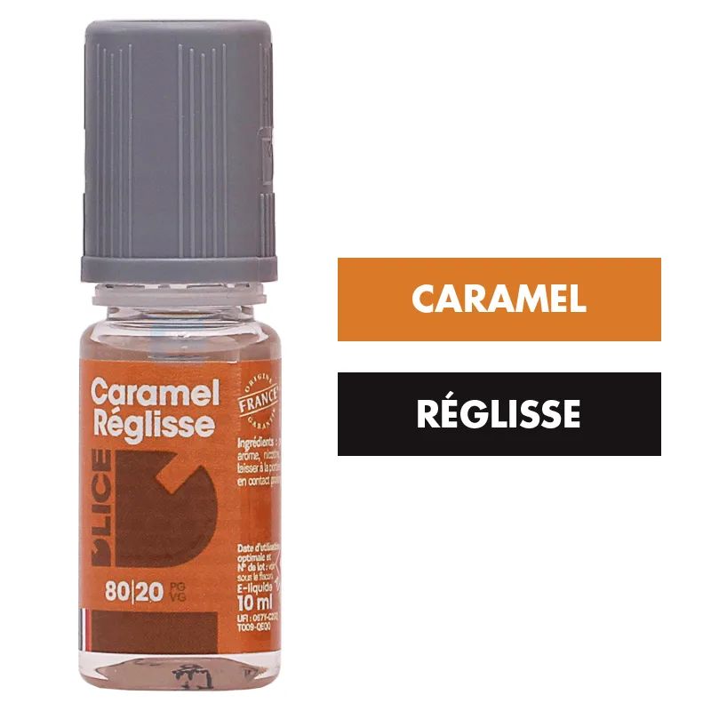 E-liquide Caramel Réglisse 10 mL - Dlice — D'lice