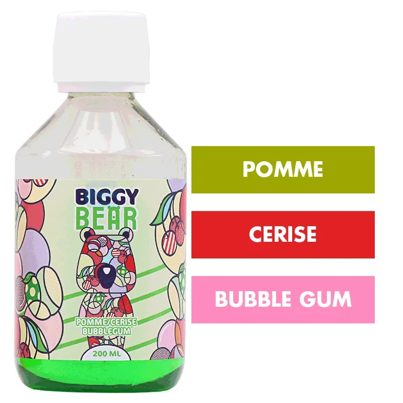 E-liquide Pomme Cerise Bubblegum 200 mL - Biggy Bear