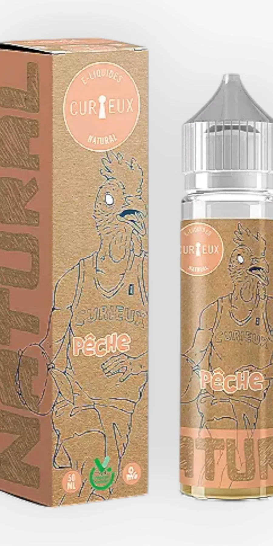 E-liquide Pêche 50 mL - Natural Curieux