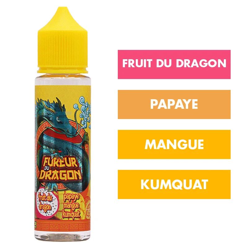 E-liquide Papaye Mangue Kumquat 50 mL - Fureur du Dragon — Le Vapoteur Breton - Fureur du Dragon