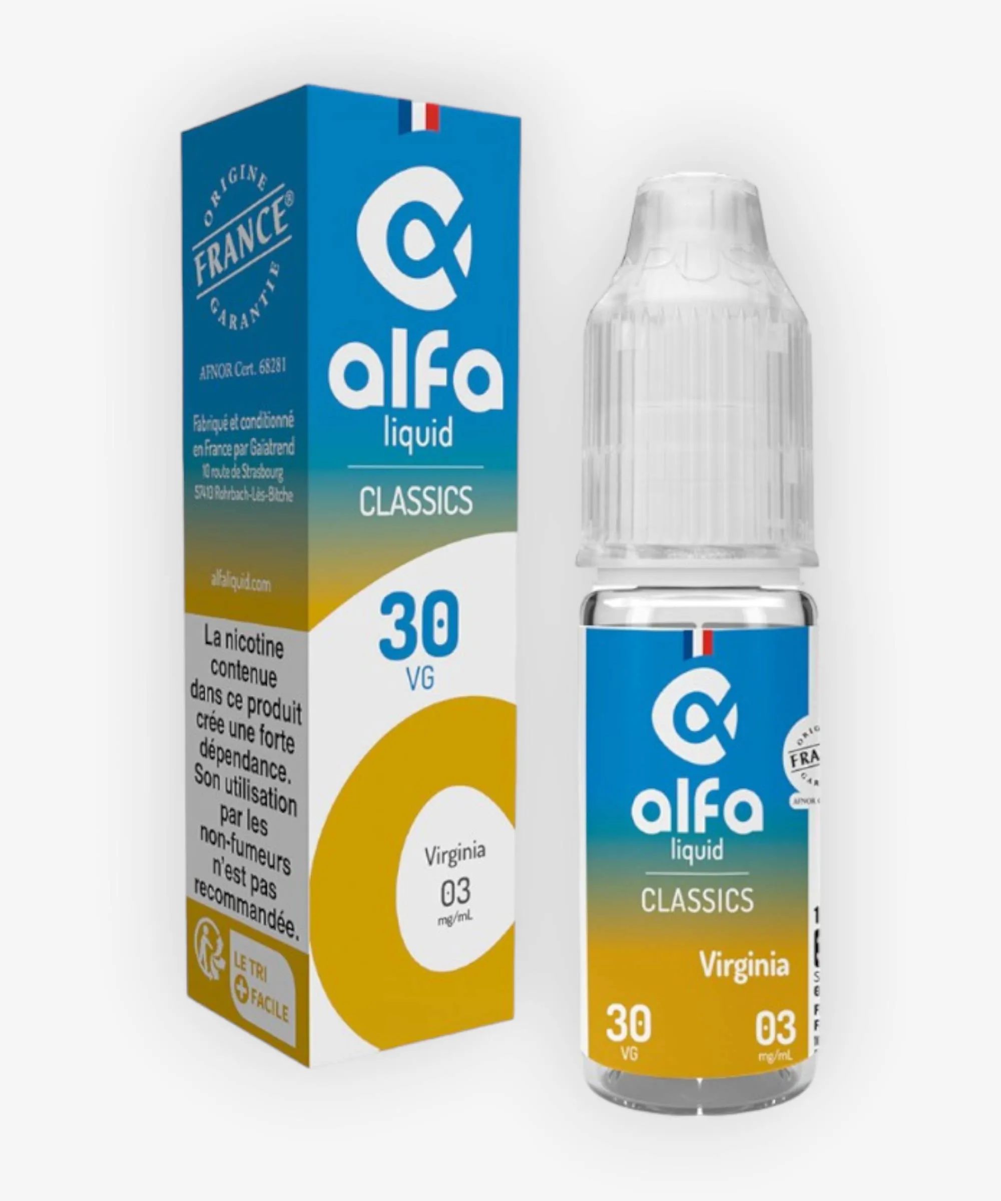 E-liquide Virginia (30 VG) 10 mL - Alfaliquid — Alfaliquid - 30VG