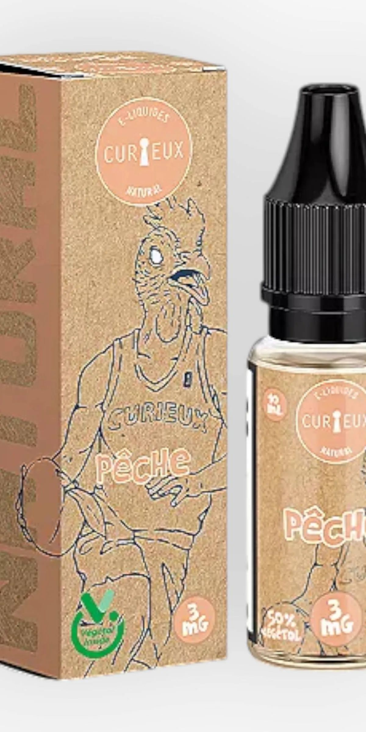 E-liquide Pêche 10 mL - Natural Curieux — Curieux - Edition Natural