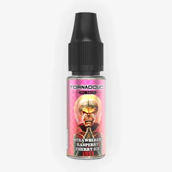 E-liquide Strawberry Raspberry Cherry Ice Nic Salts 10 mL - Tornadoliq Gobar