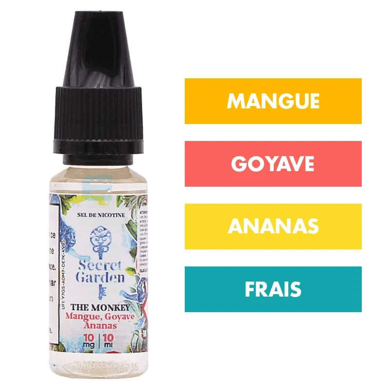 E-liquide The Monkey sels de nicotine 10 mL - Secret Garden