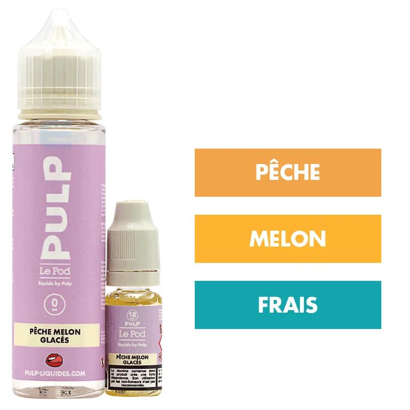 E-liquide Pêche Melon Glacés 60 mL - Pulp Le Pod — Pulp - Le Pod