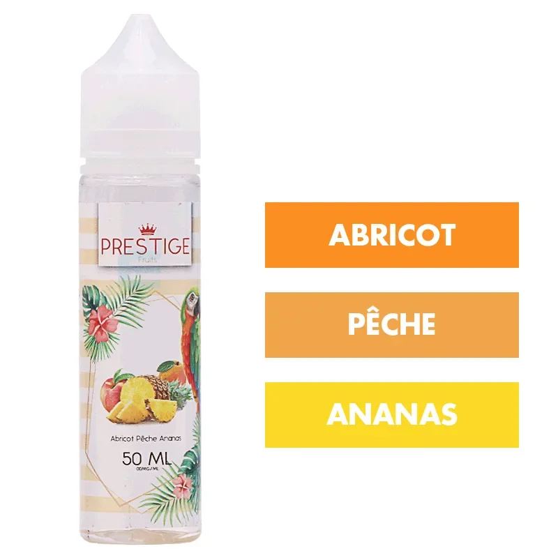 E-liquide Abricot Pêche Ananas 50 mL - Prestige Fruits