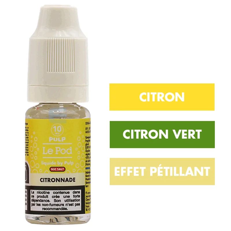 E-liquide Citronnade Fizz 10 mL - Pulp Le Pod — Pulp - Le Pod Fizz