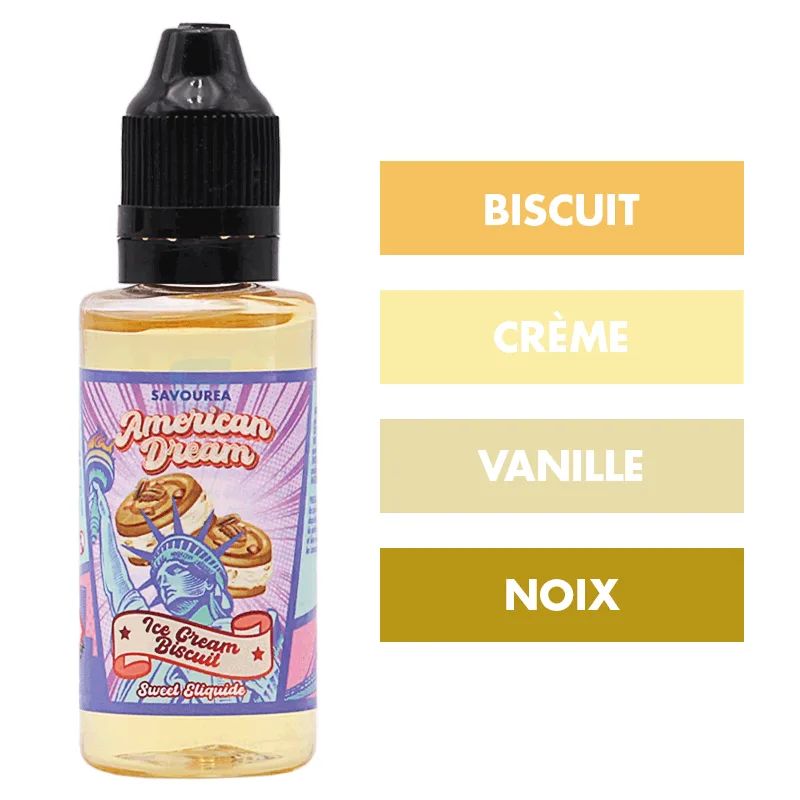 Concentré Ice Cream Biscuit 30 mL - American Dream (Savourea)