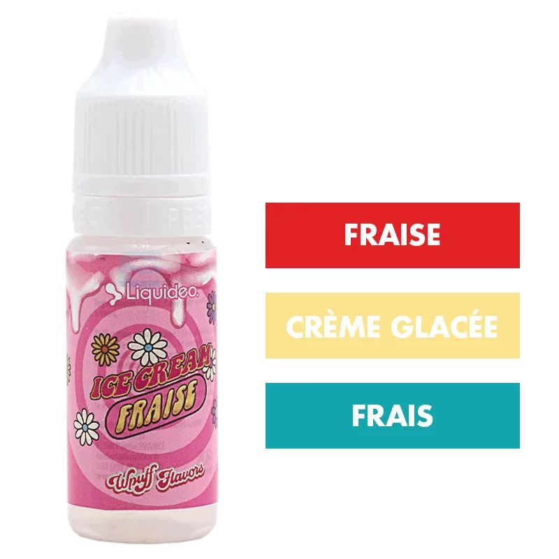 E-liquide Ice Cream Fraise 10 mL - Wpuff (Liquideo) — Liquideo - Wpuff