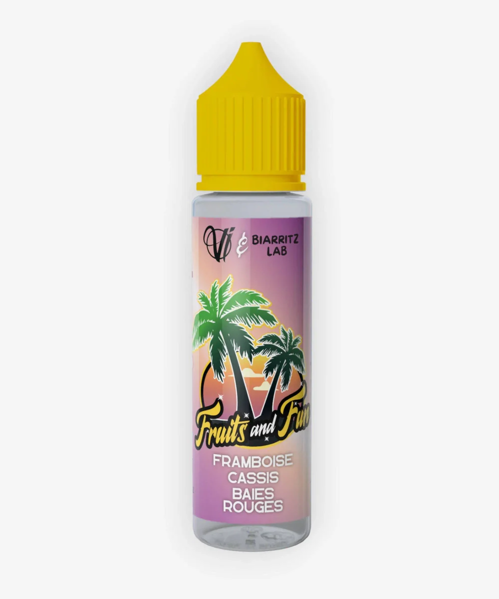 E-liquide Framboise Cassis Baies Rouges 50 mL - Fruits And Fun Biarritz Lab