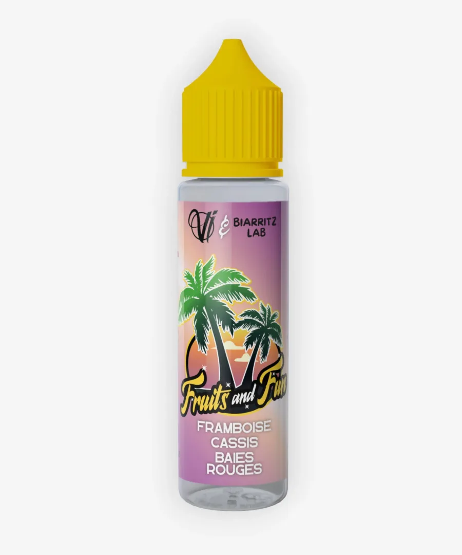 E-liquide Framboise Cassis Baies Rouges 50 mL - Fruits And Fun Biarritz Lab