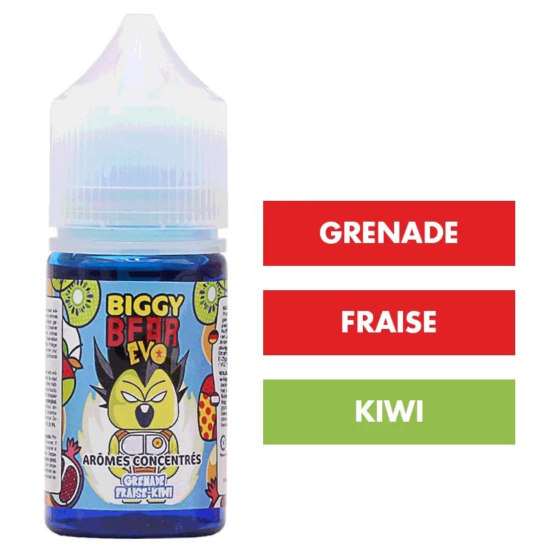 Concentré Grenade Fraise Kiwi 30 mL - Biggy Bear Evo — Biggy Bear - Arômes DIY